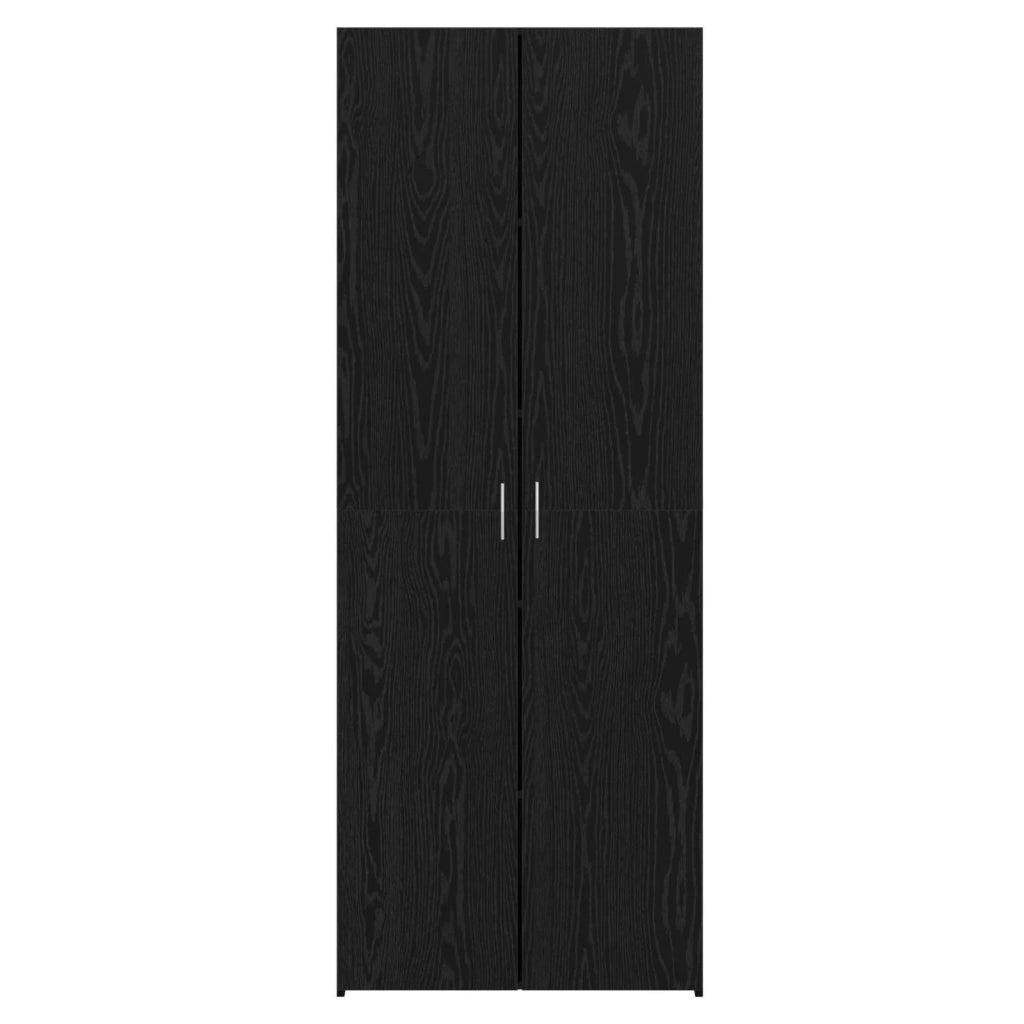 Credenza 2 pcs Rovere Nero 70 x 42,5 x 185 cm 3365590