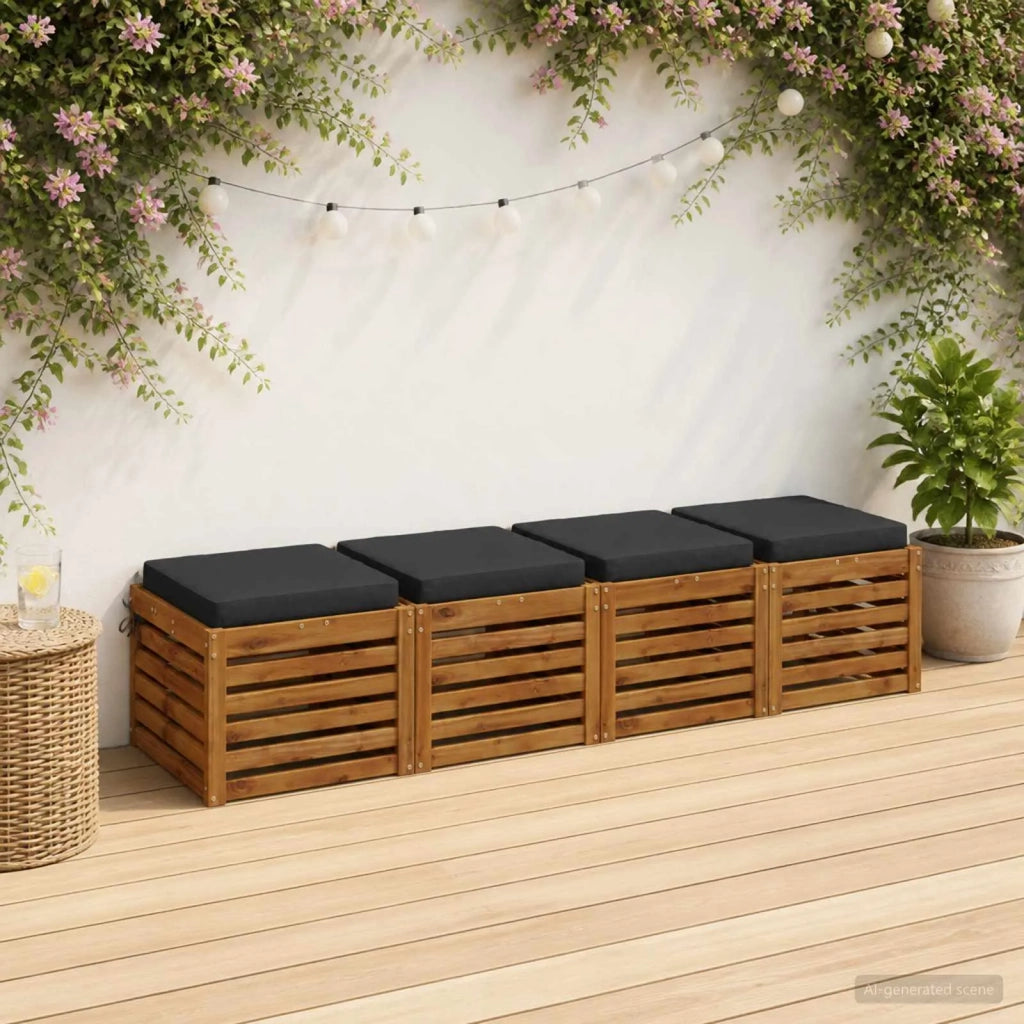 Cuscini per Sedia in 4 Pezzi SOEST 4 pz 100% Poliestere 944388