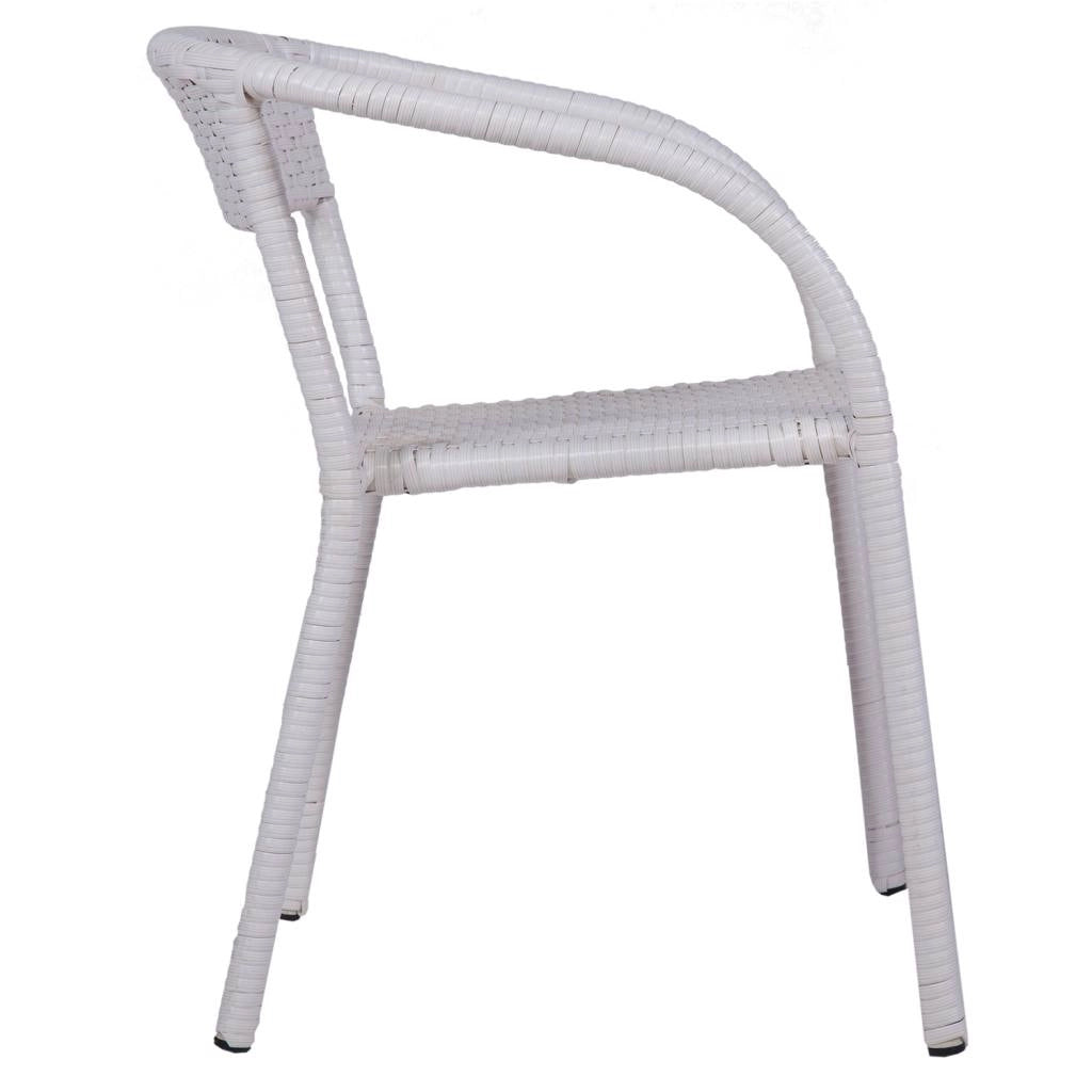 Sedia bambini rattan bianca 30x46x54h cm