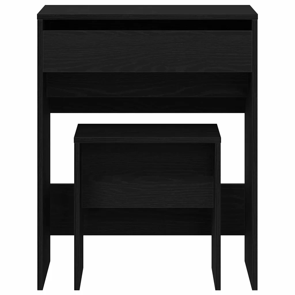 Tavolo da Trucco Rovere nero 60 x 40 x 75 cm Legno multistrato 868872