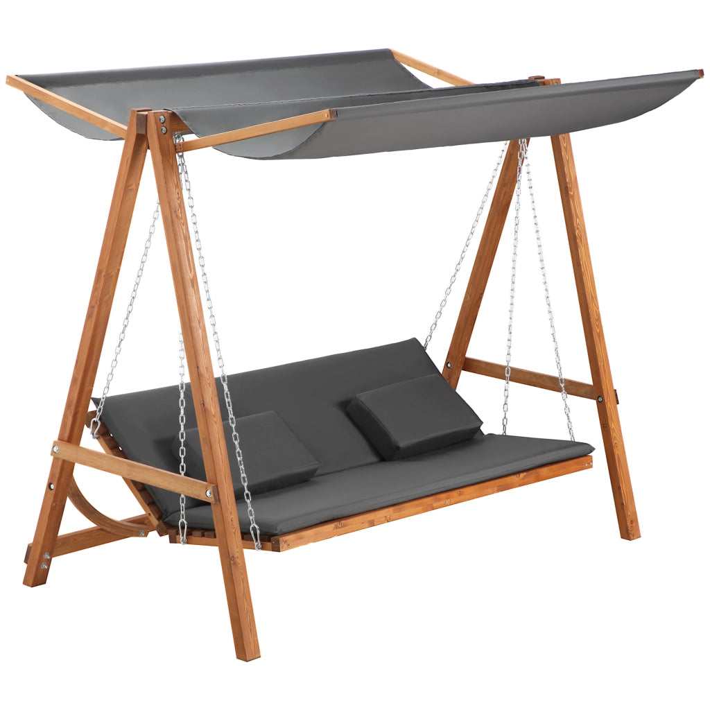 Dondolo da Giardino 3 Posti Convertibile in Letto ¨C Xylo ¨C 225.5x113x180cm