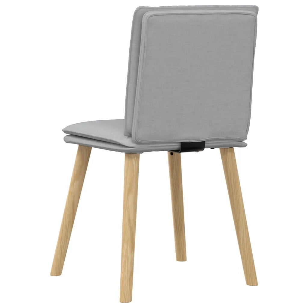 Sedie da Pranzo 4 pz | Sedie da cucina Grigio Chiaro in Tessuto