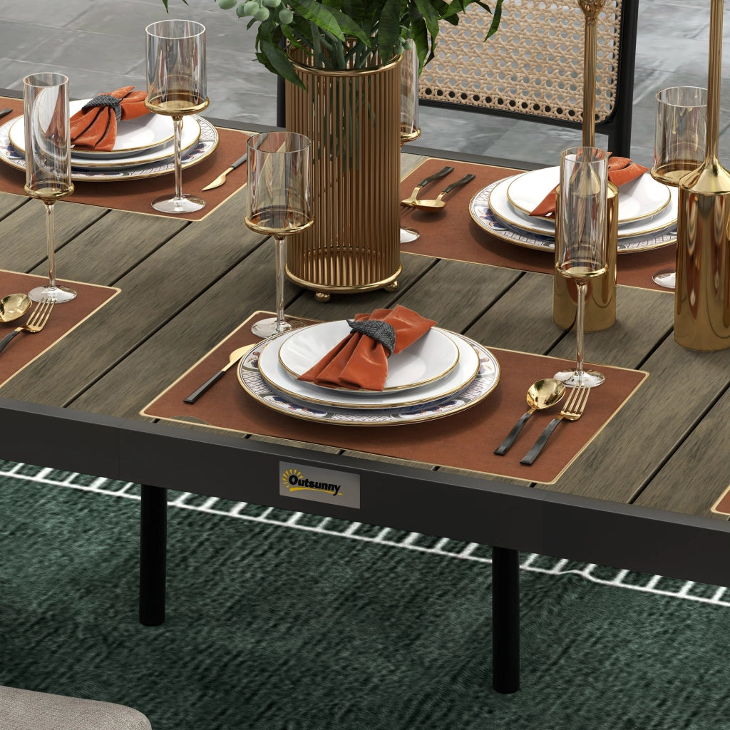 Tavolo da pranzo giardino allungabile 8 persone ¨C Xylo ¨C Alluminio piano PE grigio