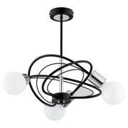 Plafoniera moderna loft LUER 3 luci E27 metallo Alfa