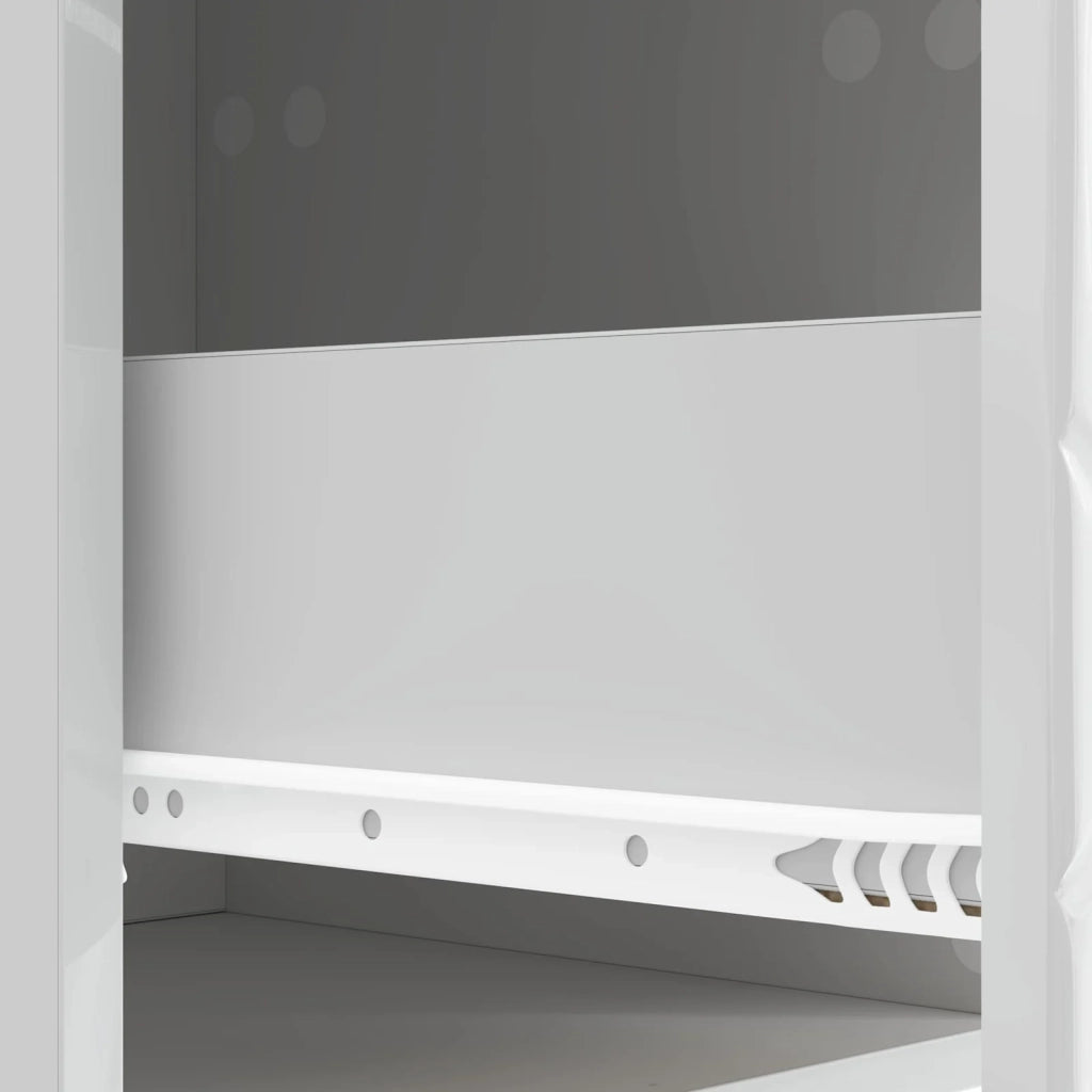 Credenza | Madia | Buffet da pranzo | Armadio da pranzo Bianco Lucido 66 x 34,5 x 95 cm Legno ingegnerizzato
