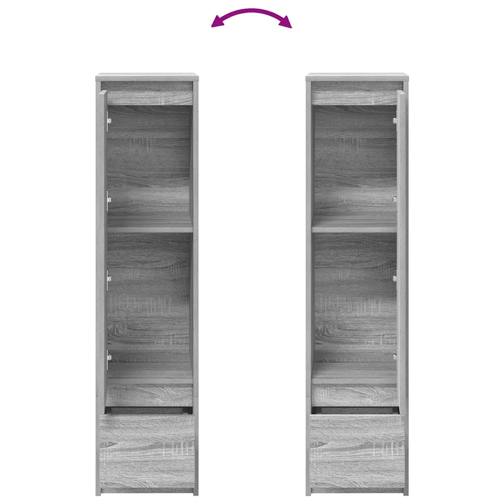 Credenza-Buffet-Armadio da cucina Grigio Sonoma 29,5x34x119,5 cm in Legno Multistrato