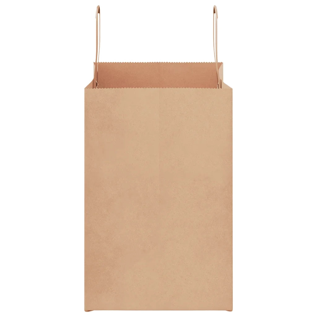 Sacchetti di Carta 250 pz con Manici Marrone 26x17x25 cm 4101815