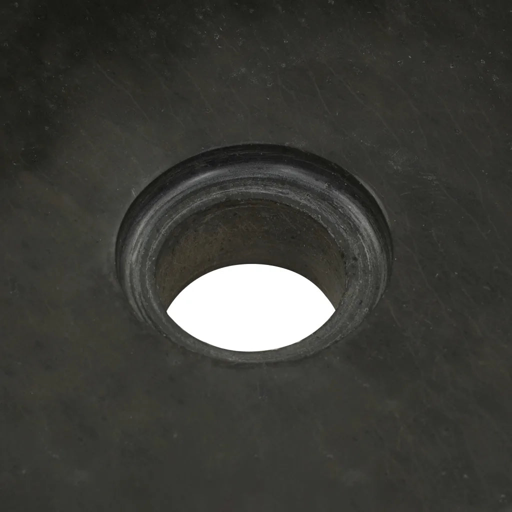 Lavandino-Lavabo-Lavello 30x30x15 cm in Pietra di Fiume Nero