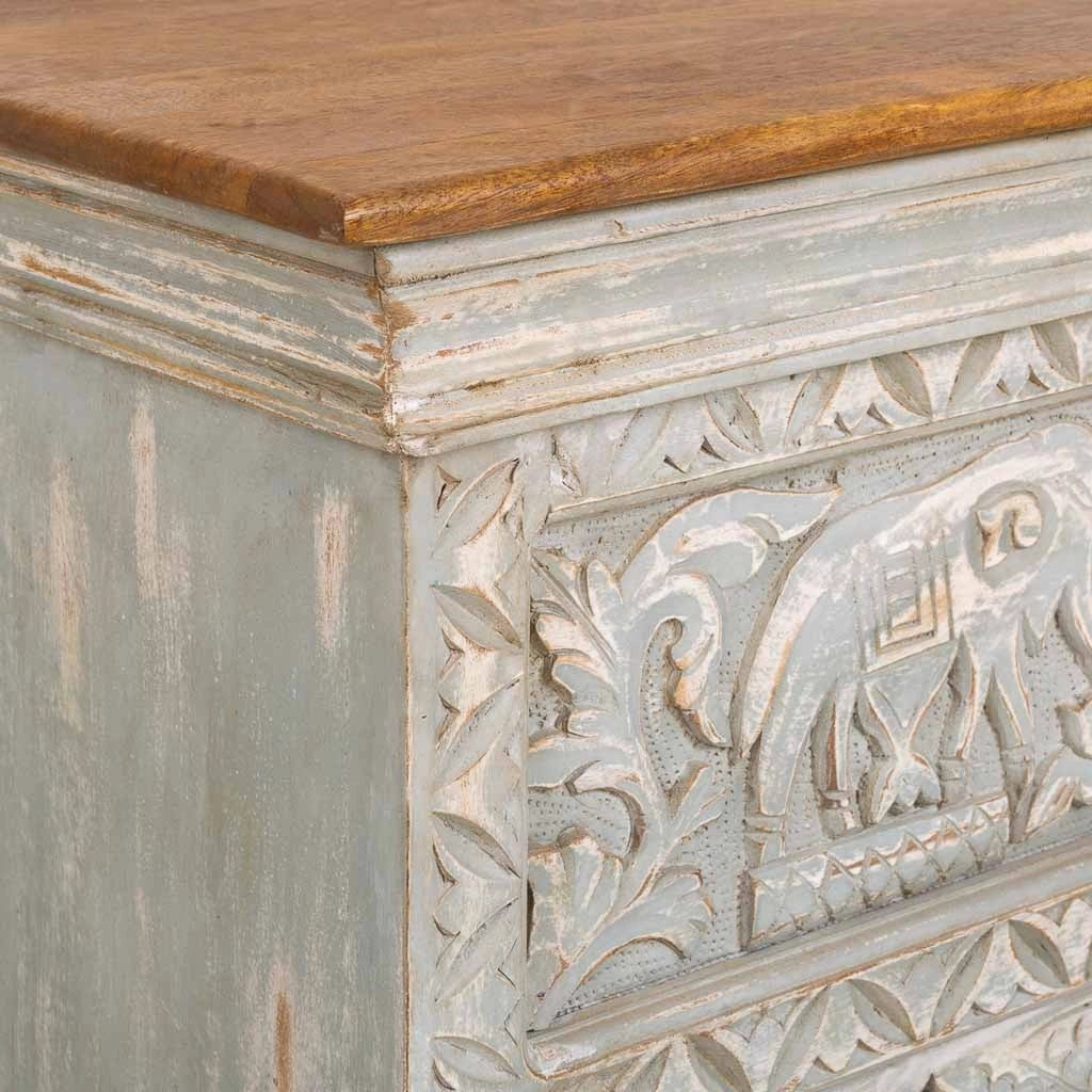 Credenza in legno bianco 132x40x96