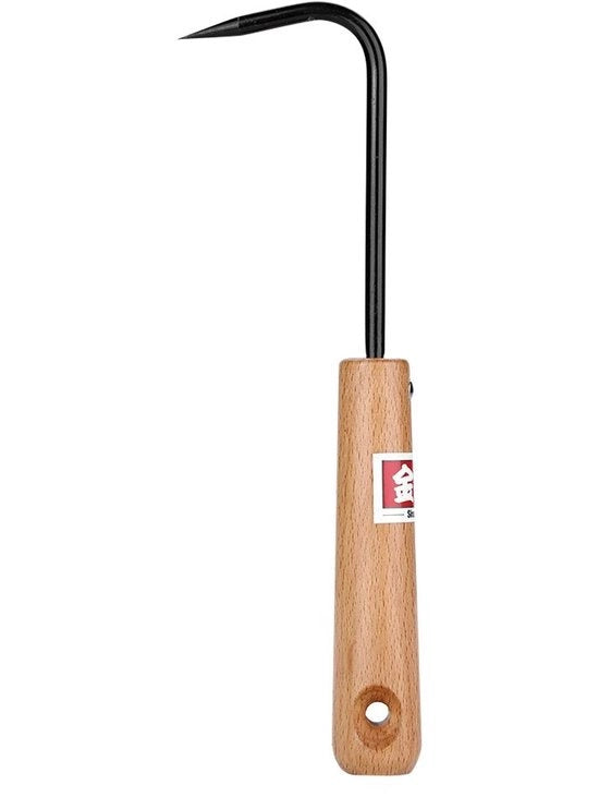 Hoeck Manganese Acciaio - Manicotto Ergonomico in Legno - Attrezzo da Giardino - Kit di Attrezzi da Giardino - 6 x 22 cm - 78 g