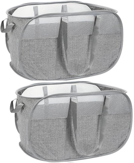 2-set di asciugamani pieghevoli con maniglie resistenti alle scalfitture, spaziale, robusti, adatti per le camere da letto, le stanze da bagno e le vacanze in camper (grigio)