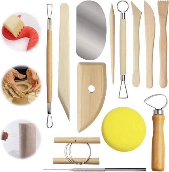 Set di utensili per ceramista | Set di utensili per modellazione ceramica - 13 pezzi