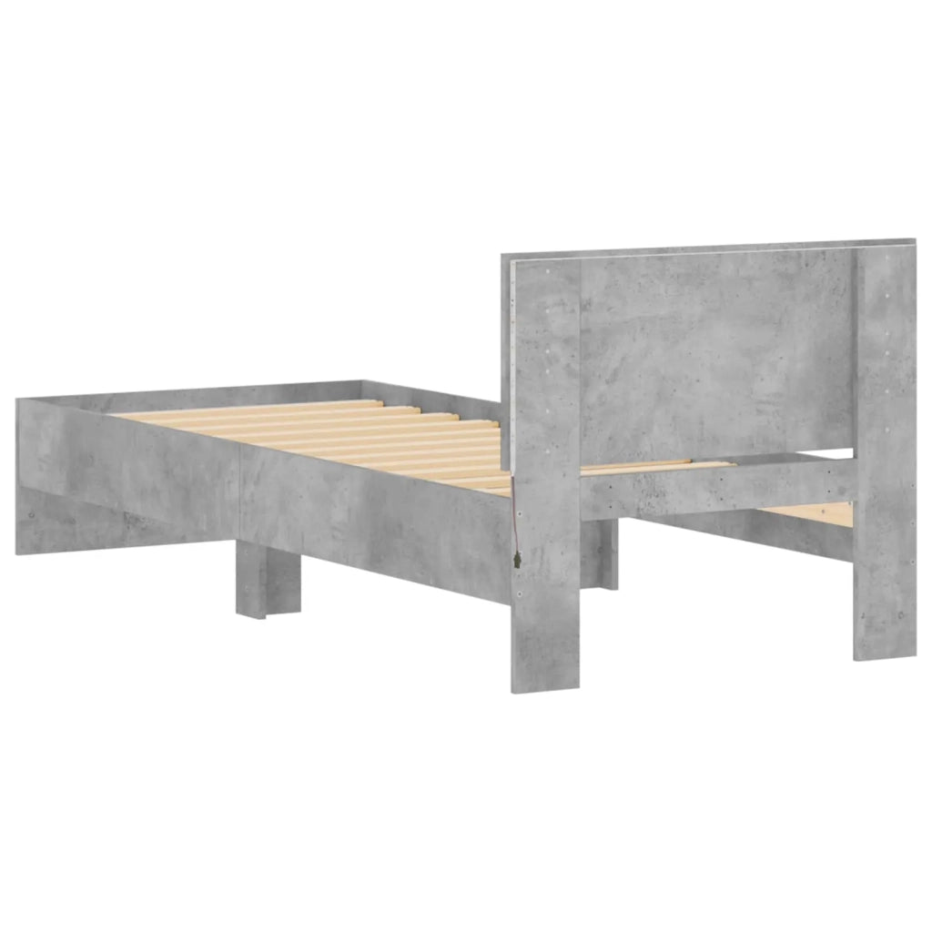 Struttura del letto Grigio Cemento Legno ingegnerizzato 8008998