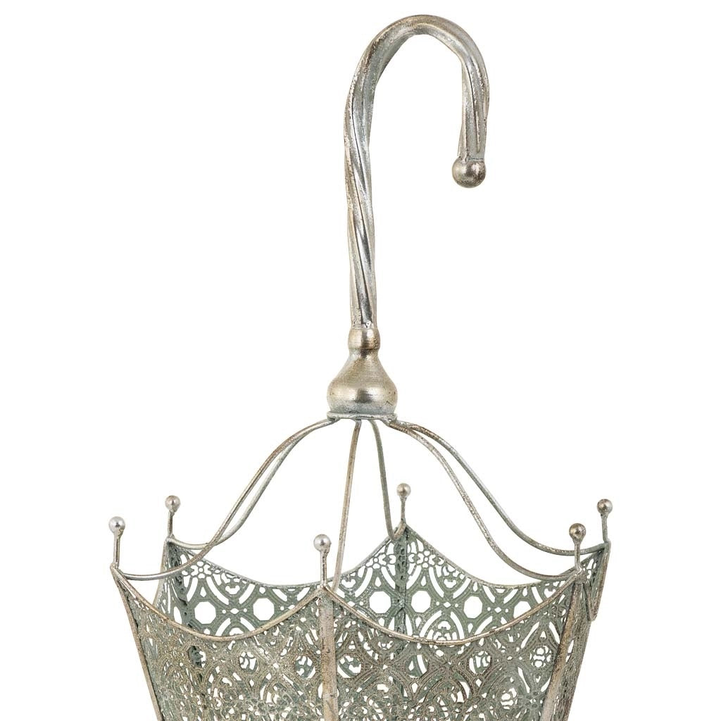 Portaombrelli in metallo argento 34x29x81h
