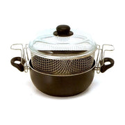 Ballarini 35260F.24 Firenze Friggitrice con Rivestimento Antiaderente Cortan Multistrato e Cestello in Acciaio colore Nero