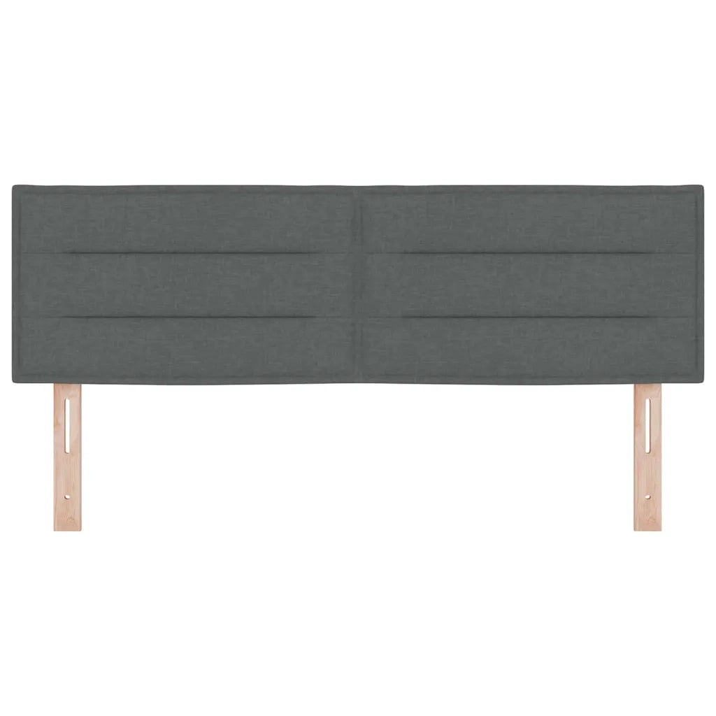 Testiera | Testata LED con strisce LED Grigio scuro 160 cm Tessuto