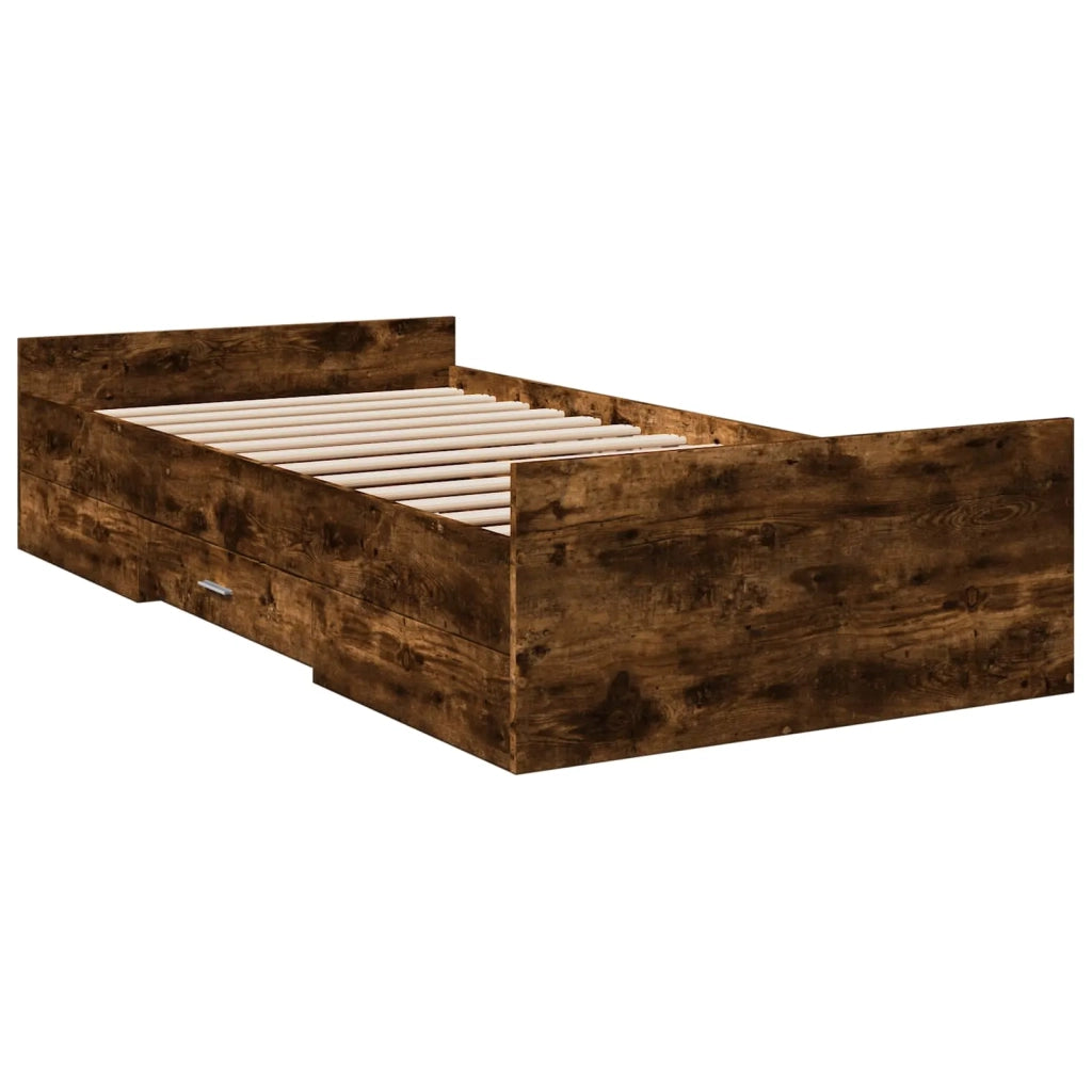 Telaio del letto con storage Rovere Fumo 80 x 200 cm 3429503
