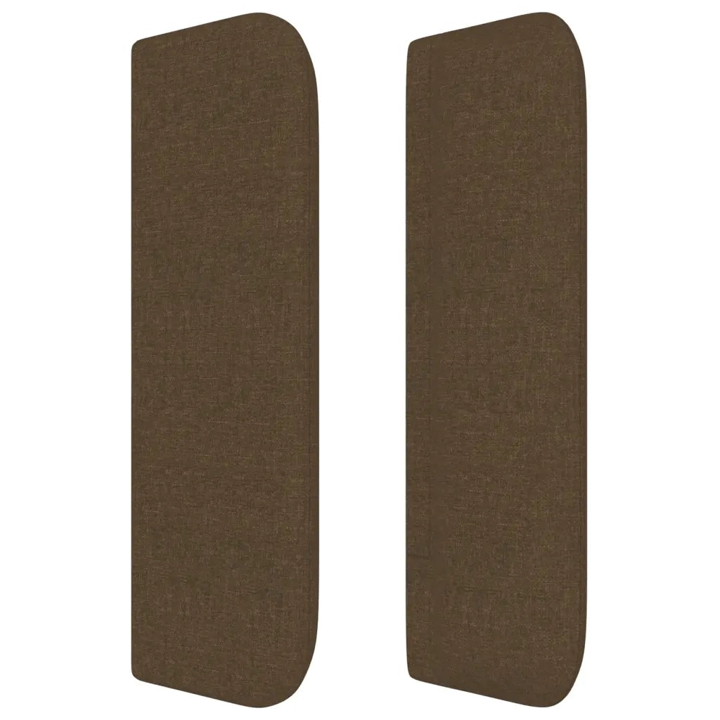 Testiera ad Orecchio Marrone Scuro 203x16x78/88 cm in Tessuto 3118933