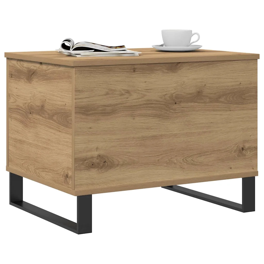 Tavolino Salotto-Tavolino da soggiorno-Tavolo Rovere Artigianale 60x44,5x45 cm in Truciolato