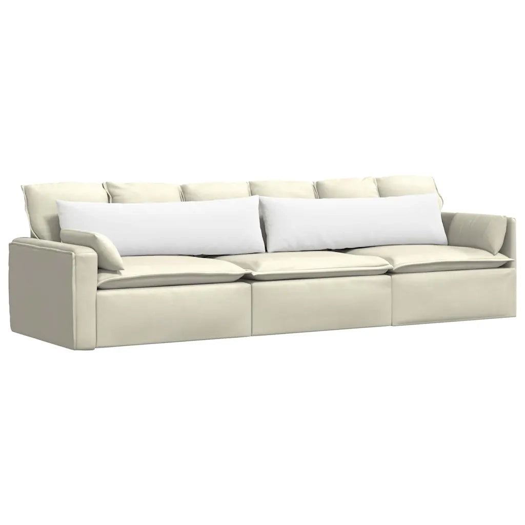 Cuscini da Divano 2 pz | Cuscini per sedie Bianco 145 x 40 cm Tessuto