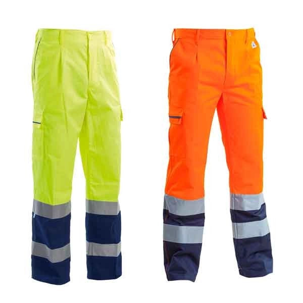 PANTALONE ALTA VISIBILITA' BICOLORE Tg. XL - Colore Giallo/Blu