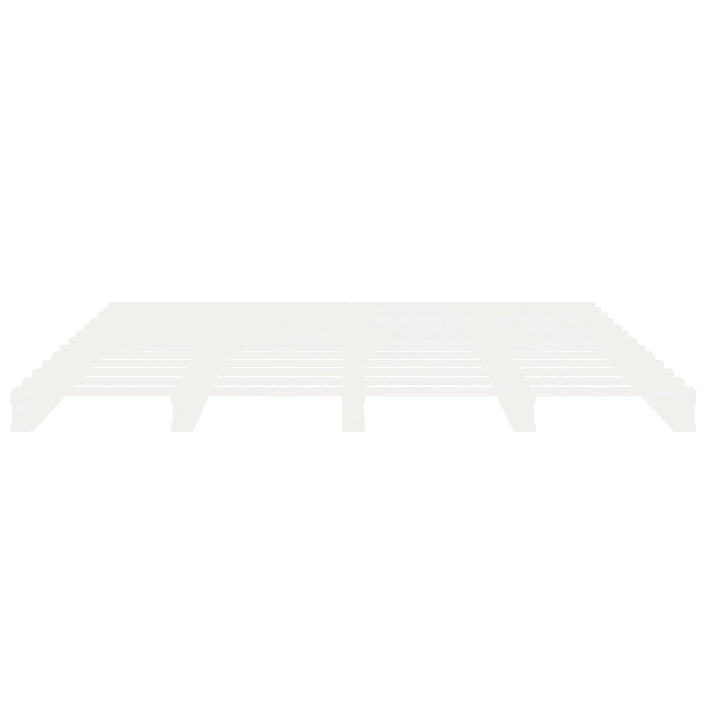 Giroletto senza Materasso Bianco 180x200 cm Legno Massello Pino