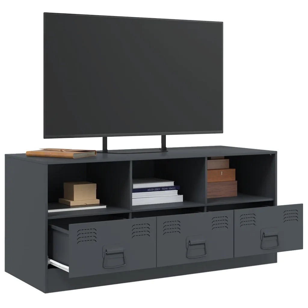 Mobile TV | Armadietto TV | Mobile Porta TV Antracite 99x39x44 cm in Acciaio