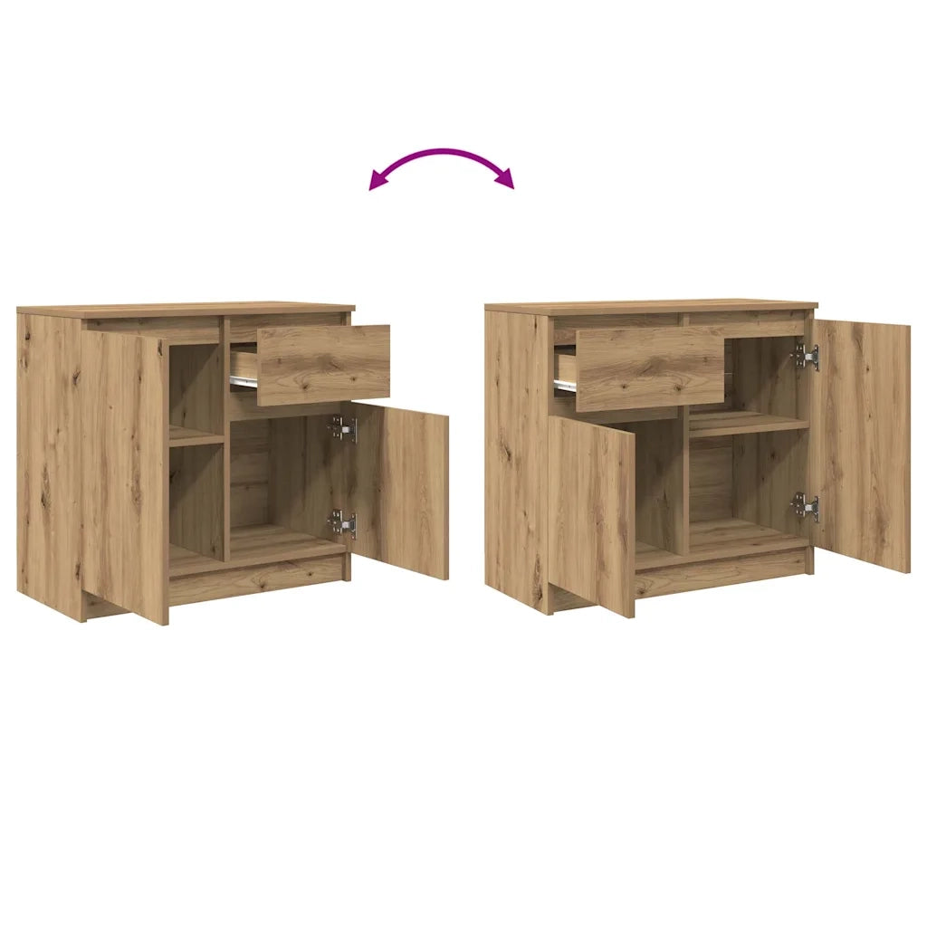 Credenza | Madia | Buffet da pranzo | Armadio da pranzo con Cassetto Rovere Artigianale 71x35x65 cm Truciolato