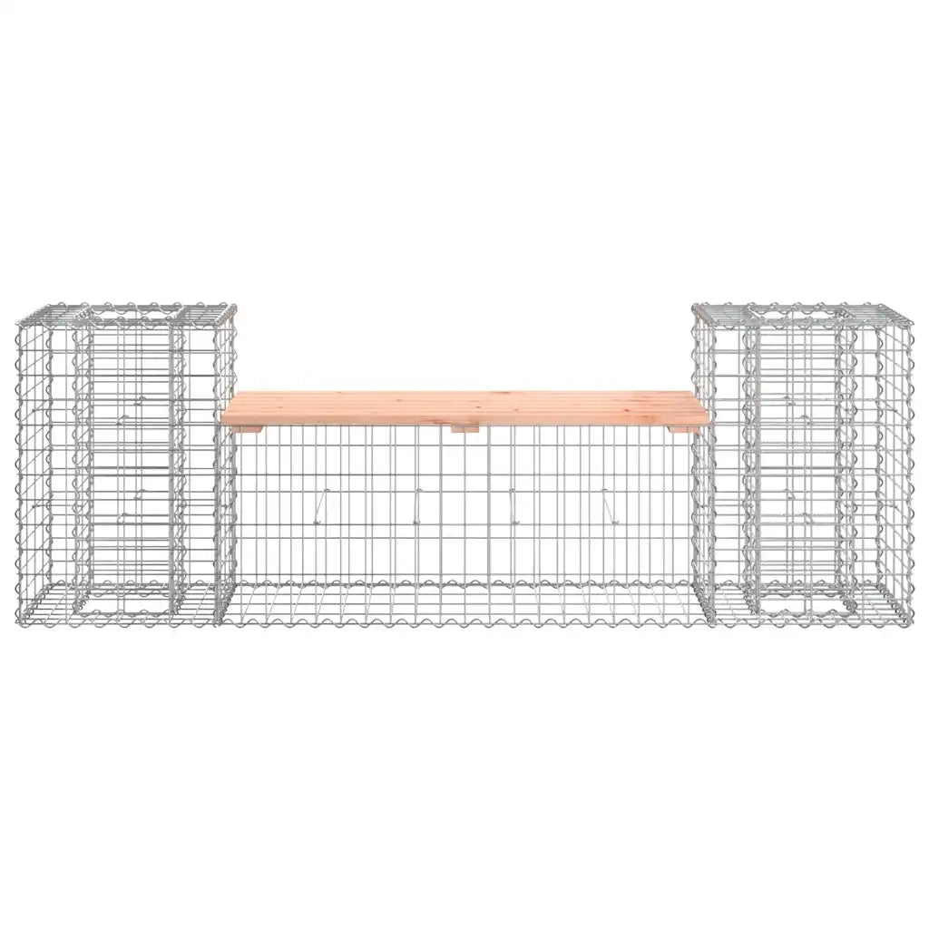 Panchina Giardino | Panca da Giardino Design Gabbione 183x41x60,5 cm Massello Douglas