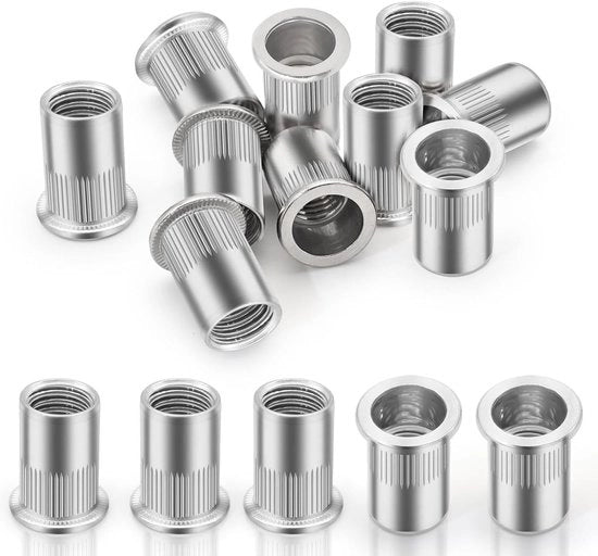 Viti a testa piatta in alluminio lega - 50 pezzi - M4 - 9 x 11 mm - Testa piatta - Viti a testa piatta in alluminio lega - Zinco - 50 pezzi - 9 x 11 mm
