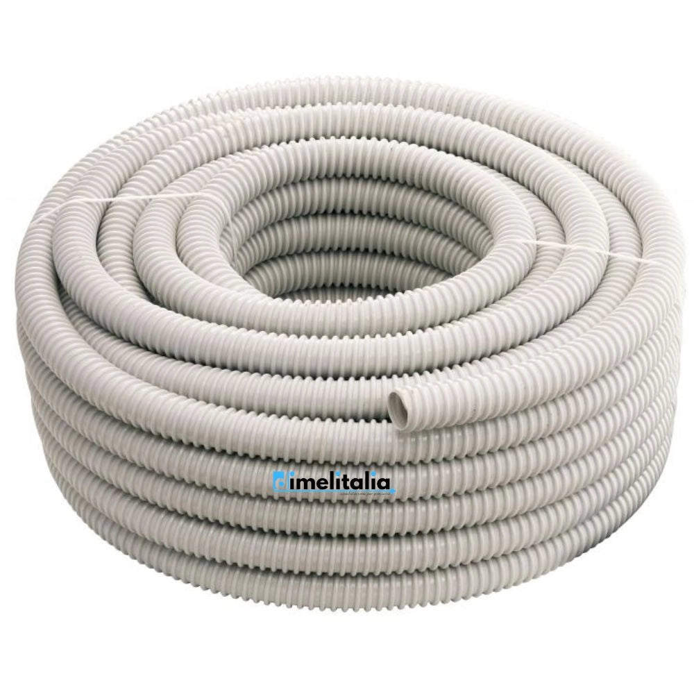 Tubo guaina flessibile cavi grigia pvc autoestinguente spiralata metri 30 *** diametro 50 millimetri, confezione 1