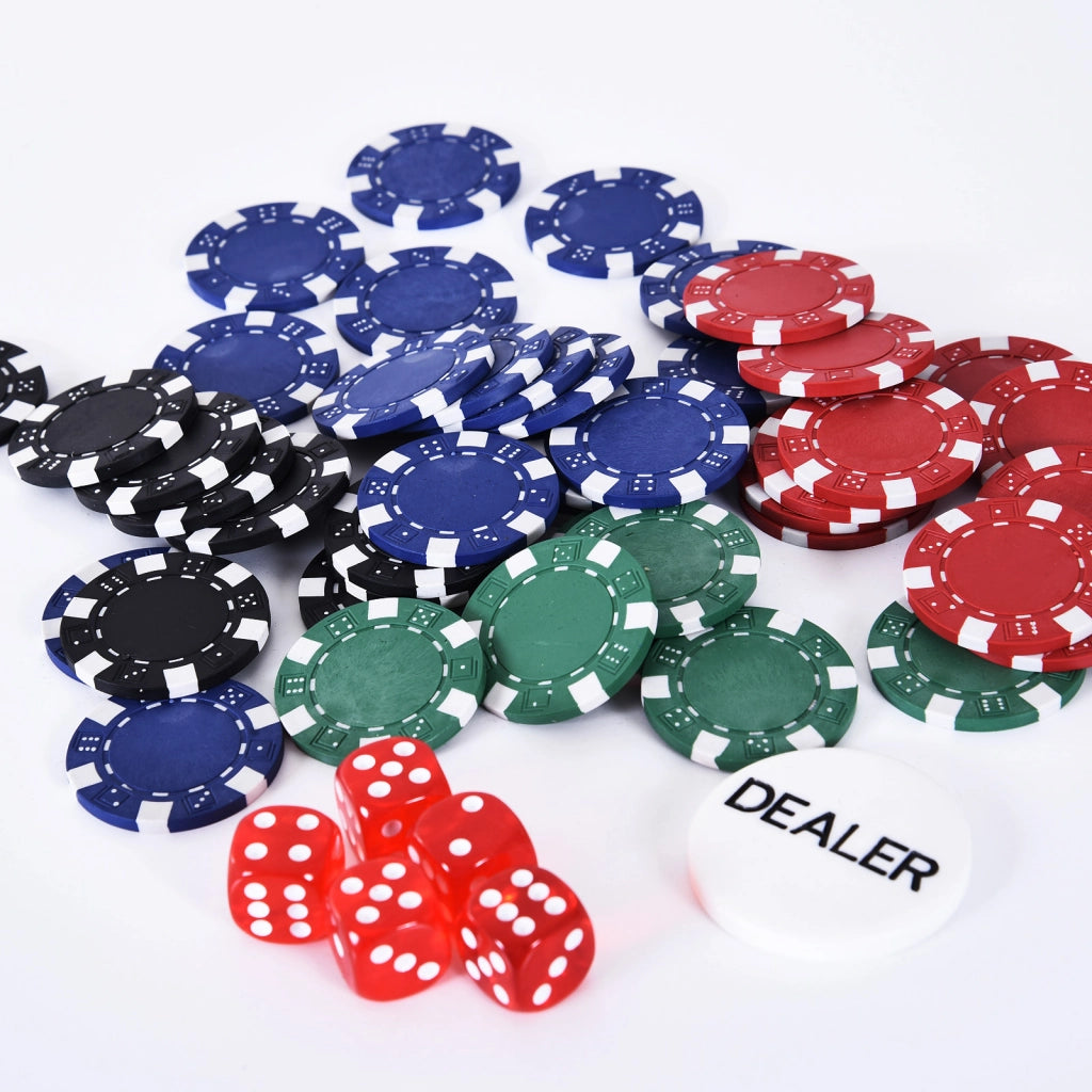 Set Poker Professionale 200 Fiches ¨C Xylo ¨C Valigetta Alluminio con Dadi Carte Dealer 29,5x20,5x6,5 cm