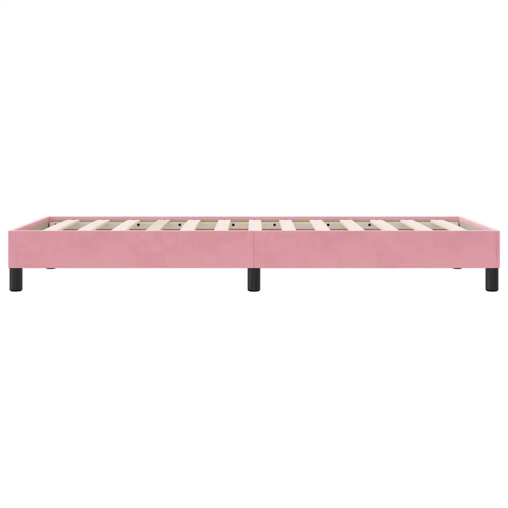 Letto singolo | Letto per adulti | Giroletto senza Materasso Rosa 80x220 cm Velluto