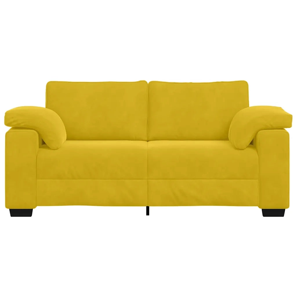 Divano Divanetto Giallo 180x77x82 cm in Velluto 4105273
