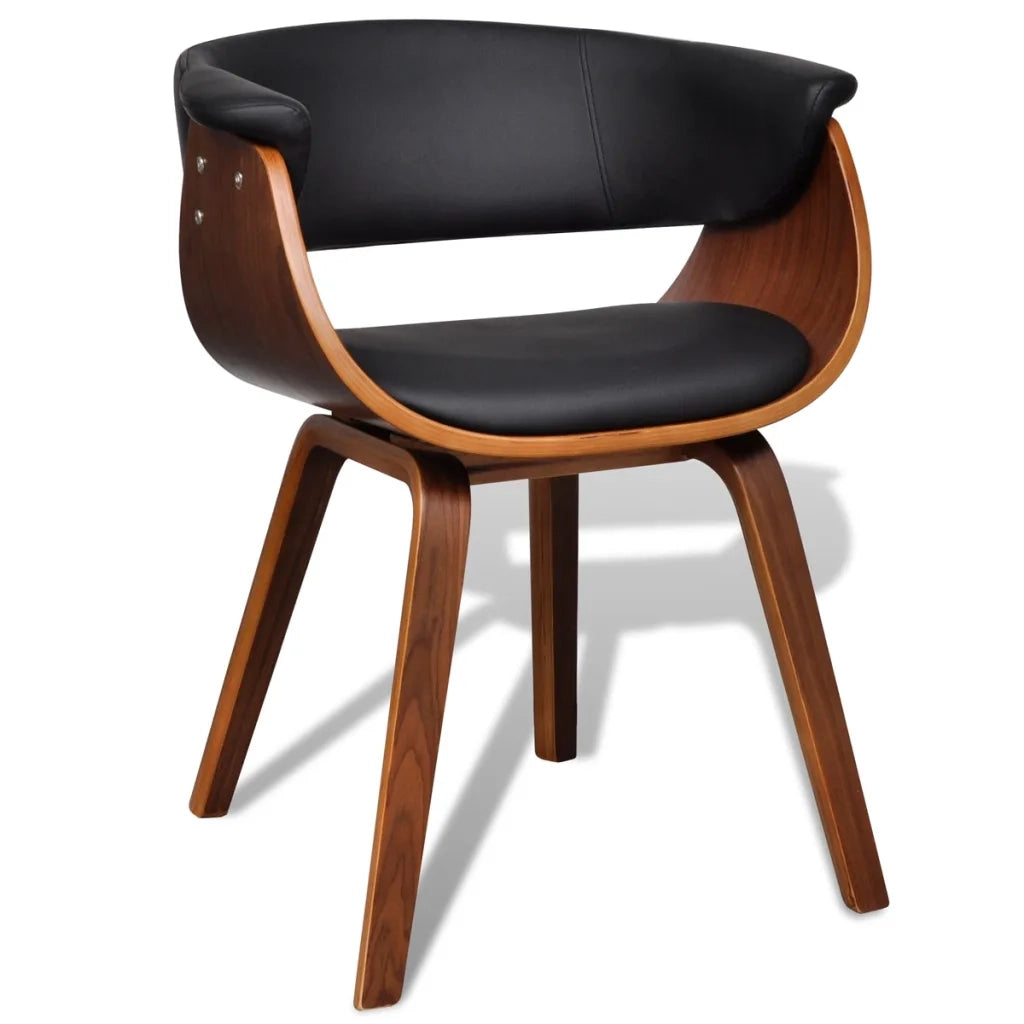 Sedie da Pranzo 2 pz in Legno Curvato e Similpelle