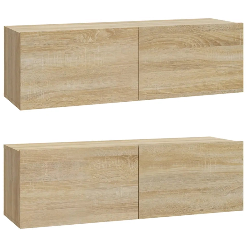Set di Mobili Porta TV 4 pz Rovere Sonoma in Legno Multistrato 3114328