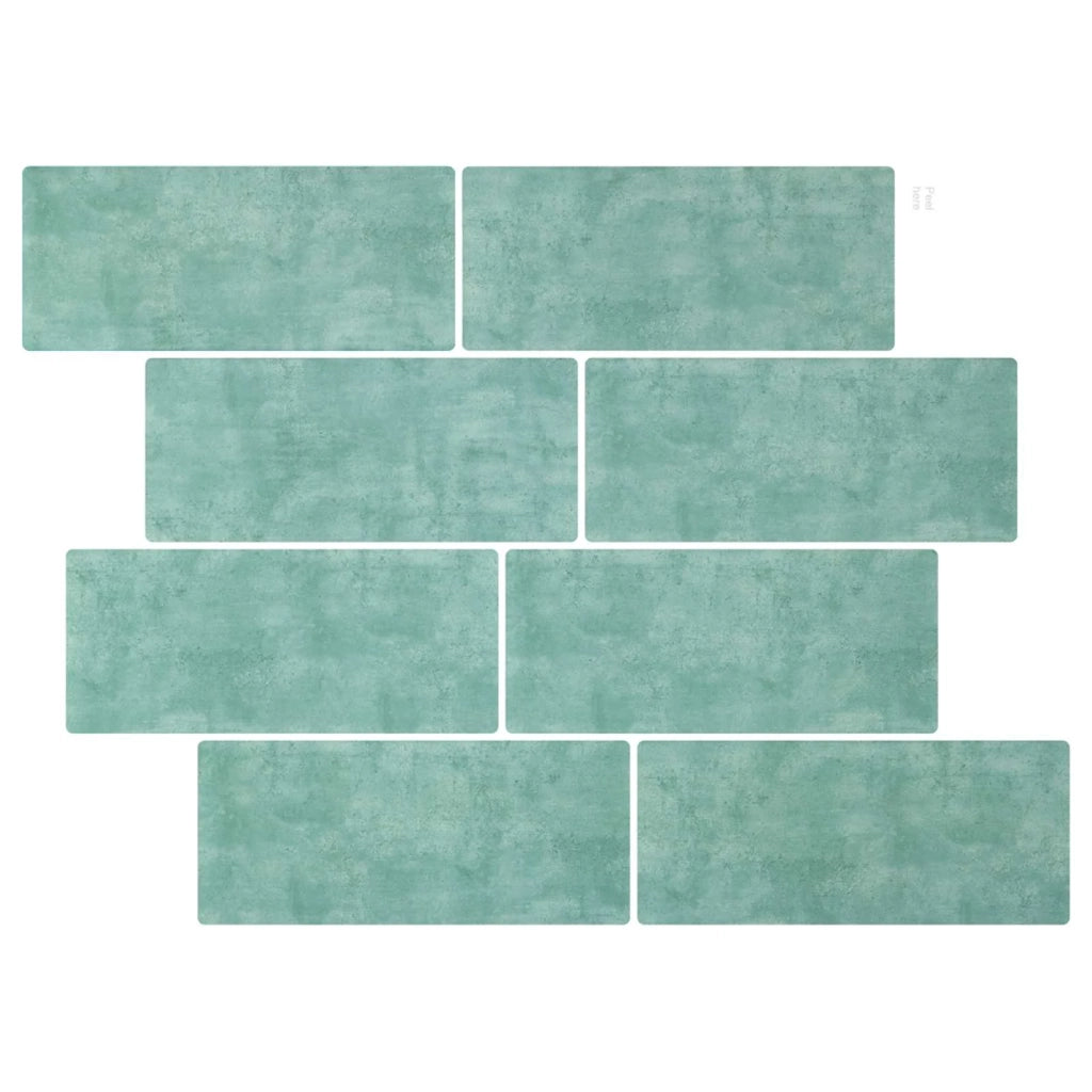 Piastrella subway 20 pz Grigio Verde 29 x 21 cm CFW1585715