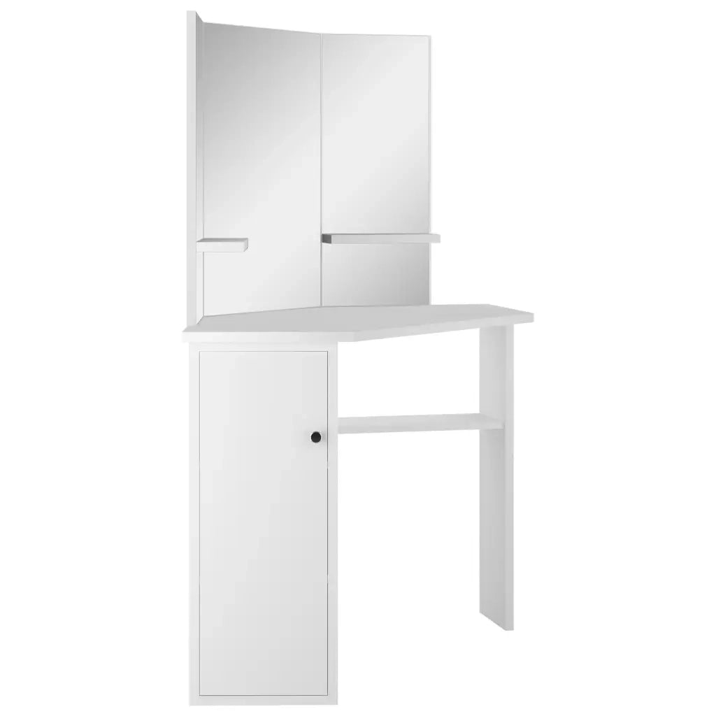 Toeletta | Tavolo da Trucco Tavolino da Trucco ad Angolo Bianco