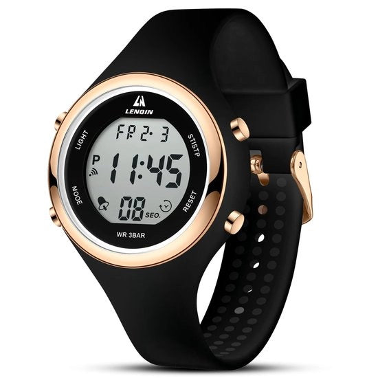 Orologio Donna Impermeabile - Cronografo Digitale - Stoppa/Funzione - Cinturino in Silicone - Illuminazione di Fondoschermo - Pianificazione Efficiente - Orologio da Sport