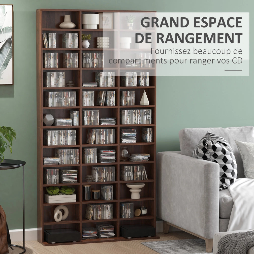 Libreria per CD e DVD ¨C Minimal ¨C Marrone 102x23.5x195 cm