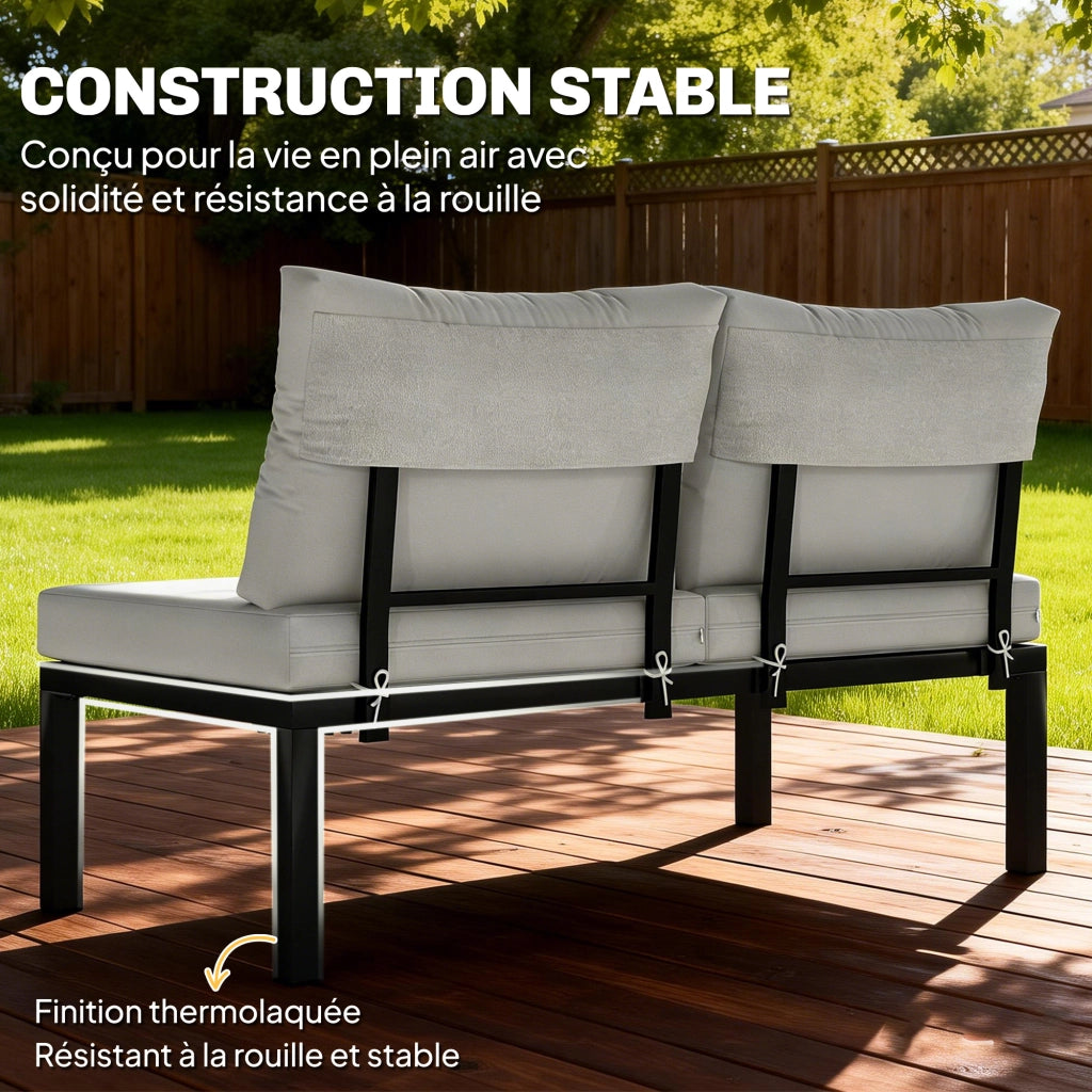 Divano Letto Esterno Modulare ¨C Zephmum ¨C Grigio