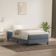 Giroletto a Molle con Materasso Grigio Scuro 80x210 cm Velluto 3315898