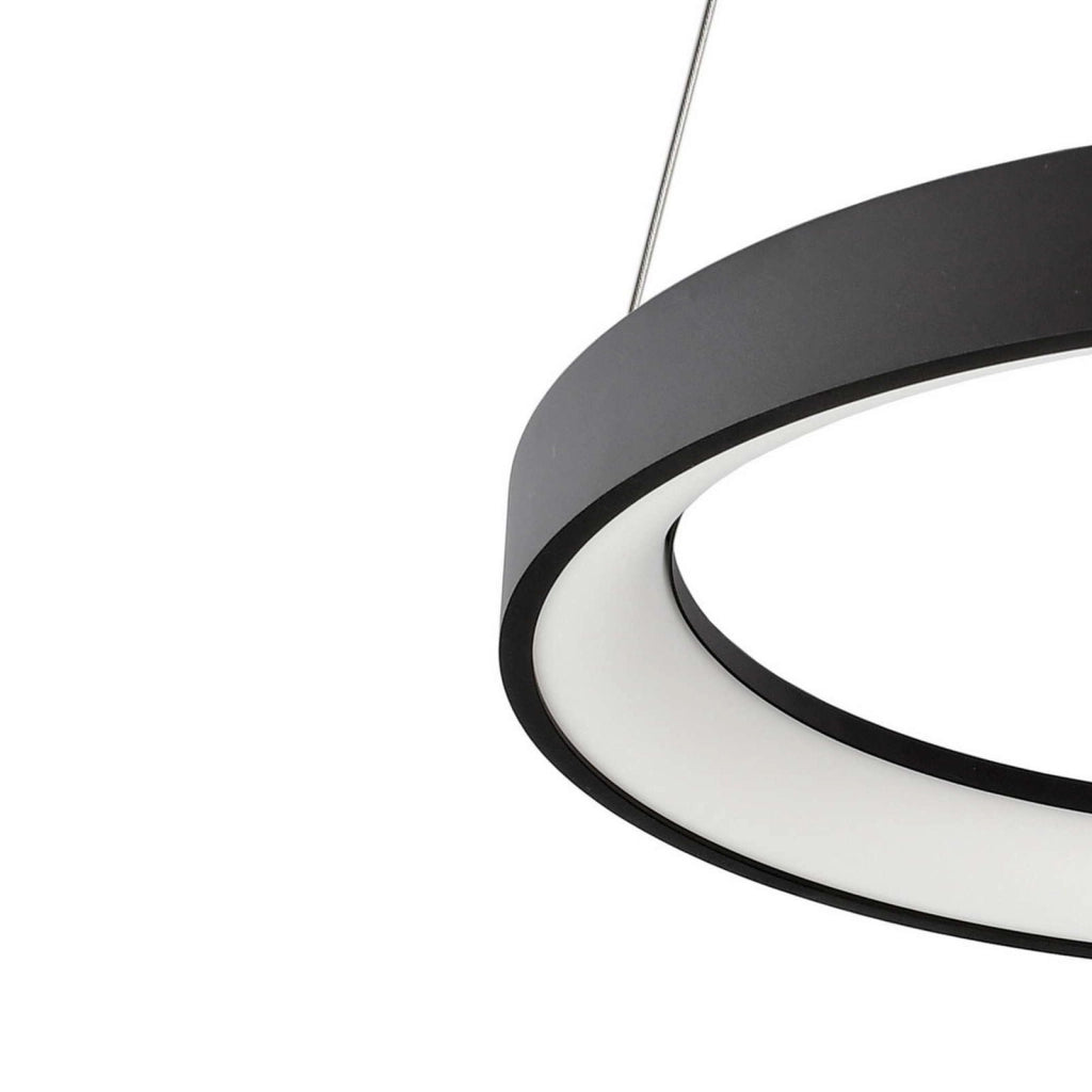 MEROPE 400 lampadario pendente LED 30W CCT dimmerabile lampada sospensione circolare 38m luce cucina tavolo bar ristorante 230V NERO