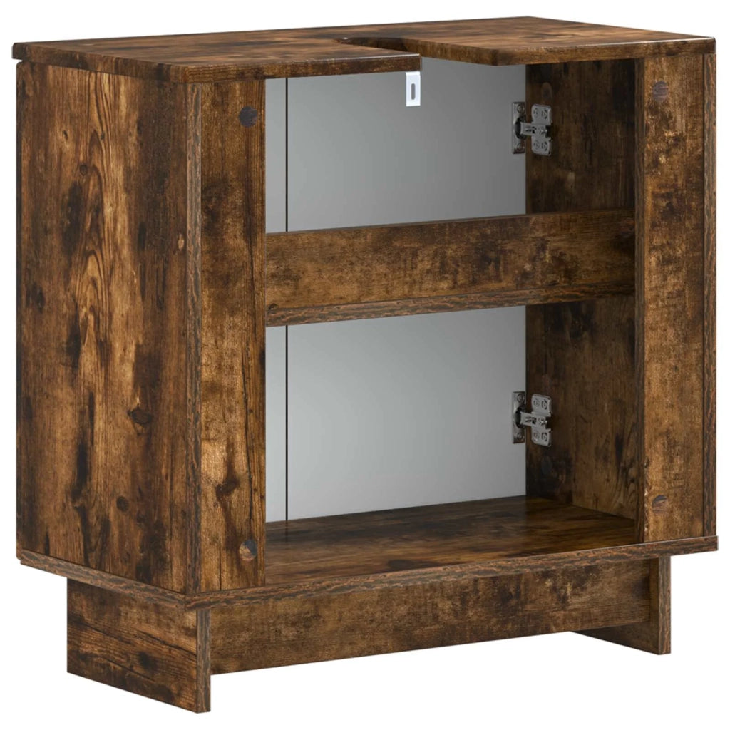 Armadio per Lavabo da Bagno EDE Rovere Fumo 59,5 x 31,5 x 59 cm 895910