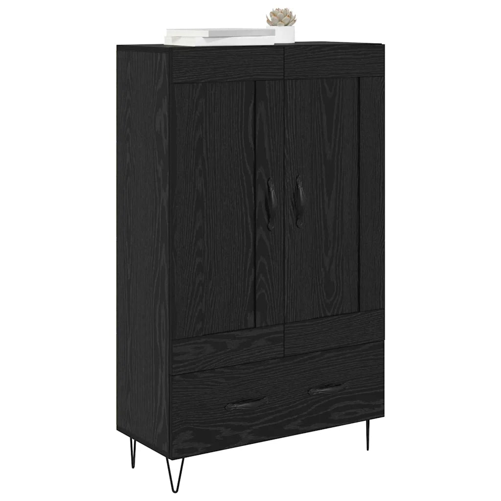 Credenza-Buffet-Armadio da cucina Rovere Nero 69,5 x 31 x 115 cm Legno multistrato 270328