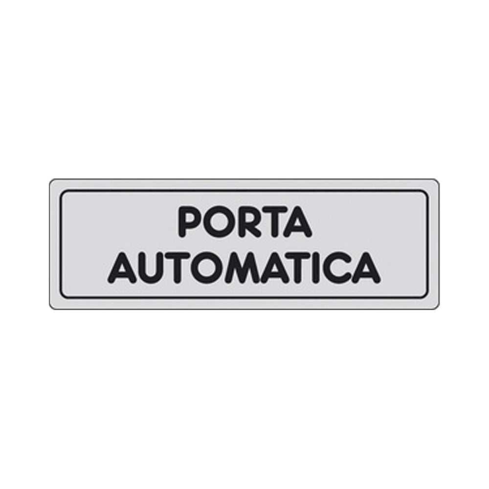ETICHETTA 'PORTA AUTOMATICA' 15x5 cm - 10 pezzi