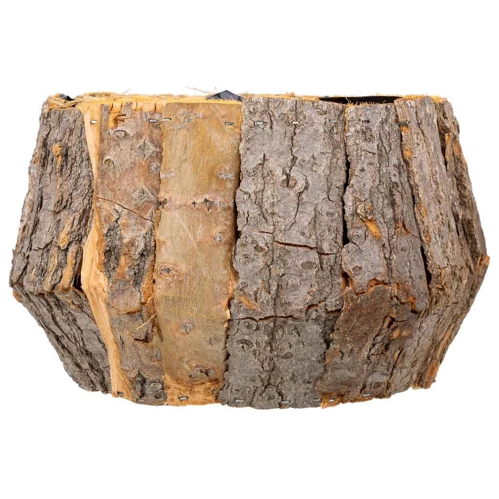 Set di 2 cestini in legno marrone