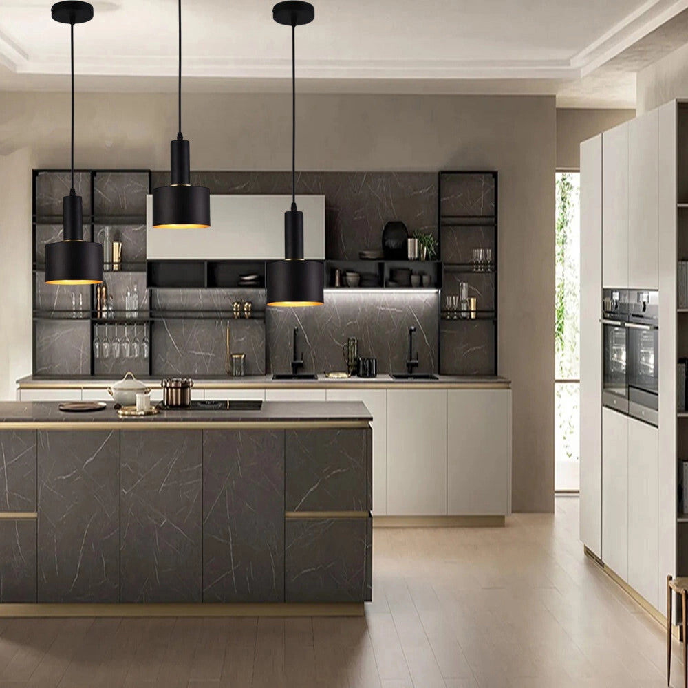 Trade Shop - Lampadario A Sospensione Soffitto E27 Lampada Pendente Minimal Per Cucina Isola Snack A22 -