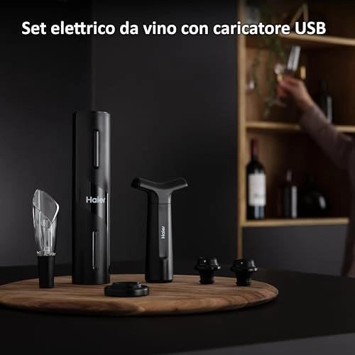 Haier HAWUKIT06 Apribottiglia di vino elettrico Nero