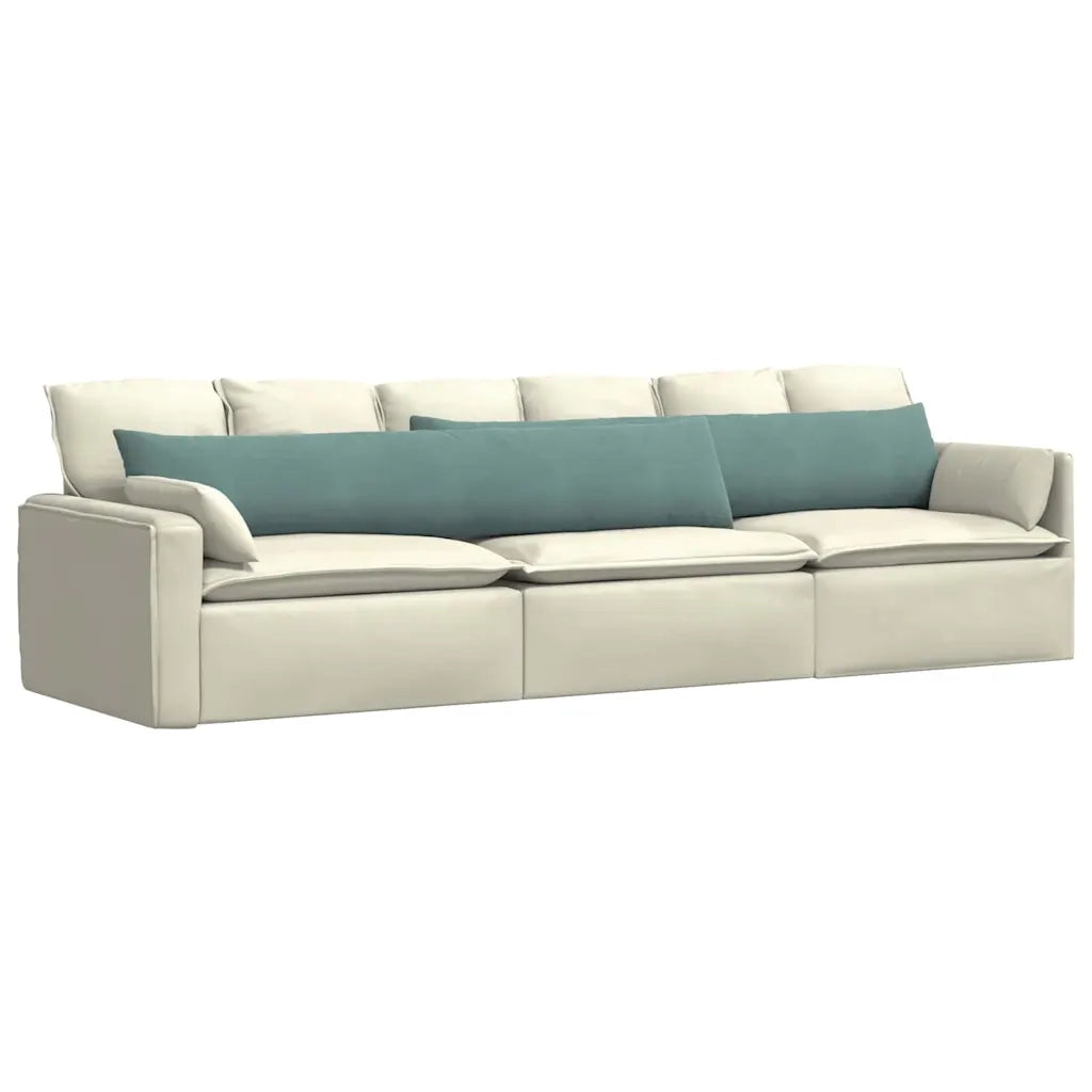 Cuscini da Divano 2 pz-Set di 2 Cuscini per Sofa Verde Mare 200 x 40 cm Tessuto in Cords